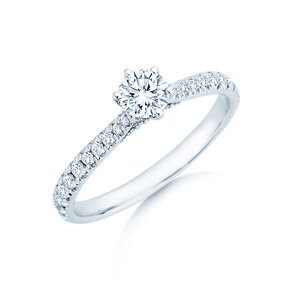 Diamantring Classic 6 Hidden Halo Pavé