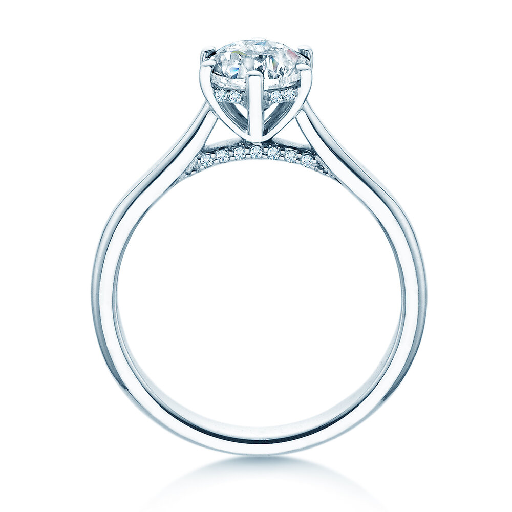 Diamantring Classic 6 Hidden Halo in Platin 950/- mit Diamanten 1,08ct G/SI