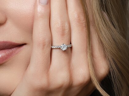 Diamantring Classic Pavé in Roségold