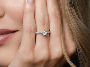 Diamantring Classic Pavé in Roségold