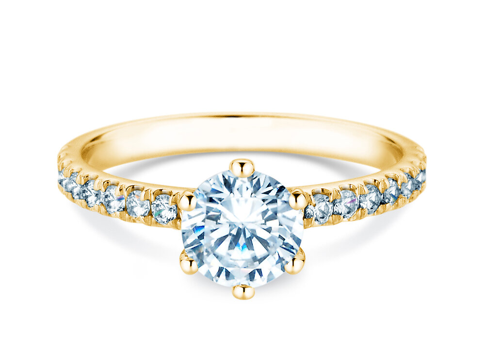 Ring Classic Pavé in 18K Gelbgold mit Labordiamanten 1,86ct E/VS