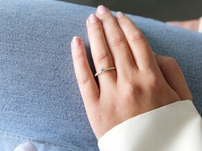 Diamantring Classic Pavé in Gelbgold