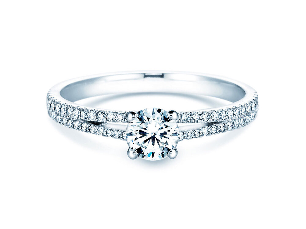 Diamantring Dynasty Petite in 18K Weißgold mit Diamanten 0,85ct G/SI