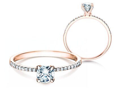 Diamantring Grace in 18K Roségold mit Diamanten 0,70ct