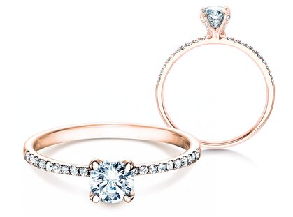 Diamantring Grace in 18K Roségold mit Diamanten 0,70ct