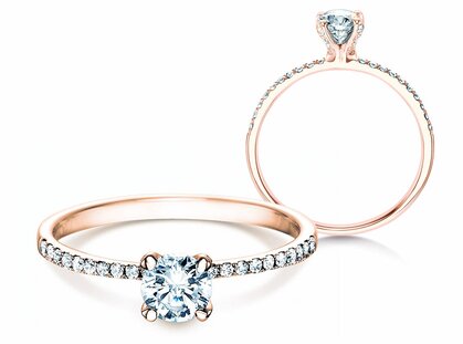 Verlobungsring Grace in 18K Roségold mit Diamanten 0,70ct