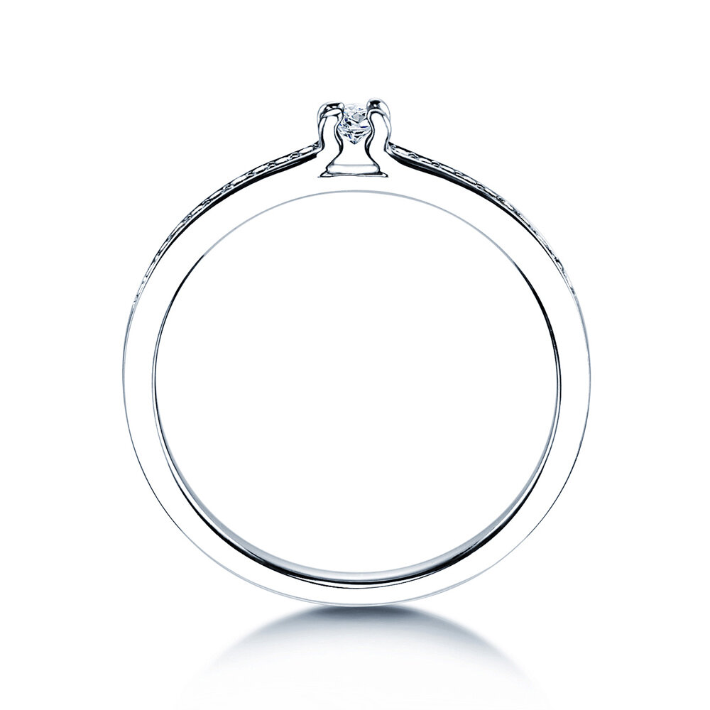 Modern Pavé in Platin 950/- mit Diamanten 0,15ct G/SI