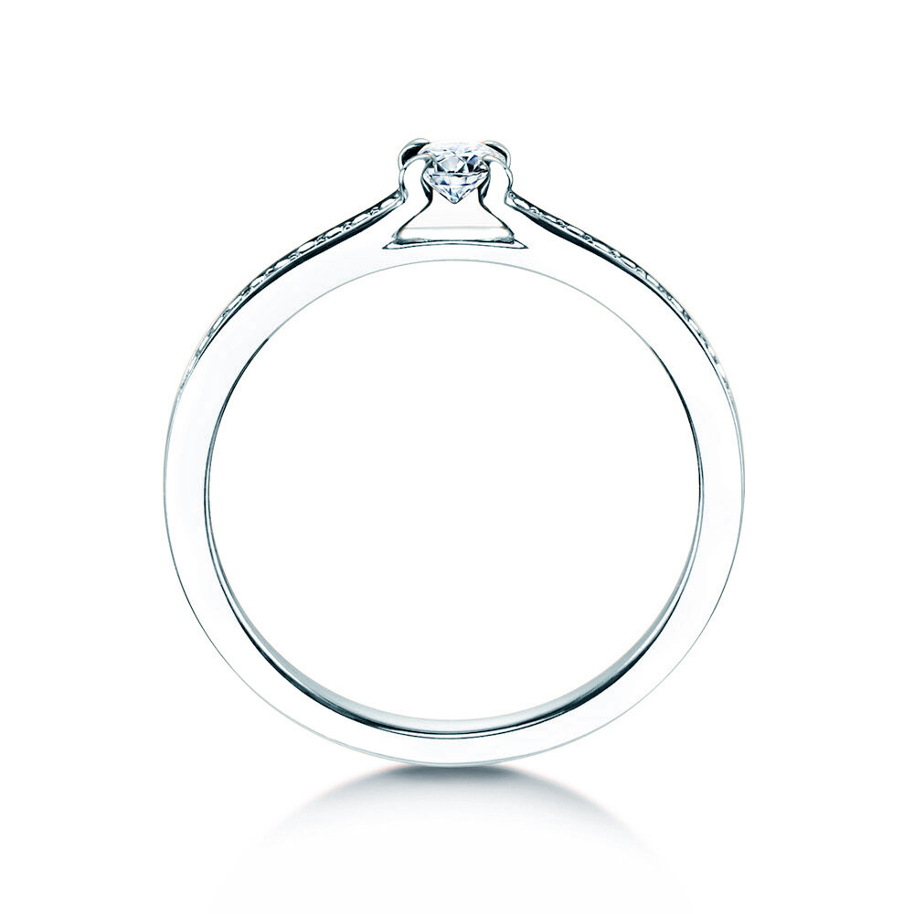 Modern Pavé in Platin 950/- mit Diamanten 0,20ct G/SI