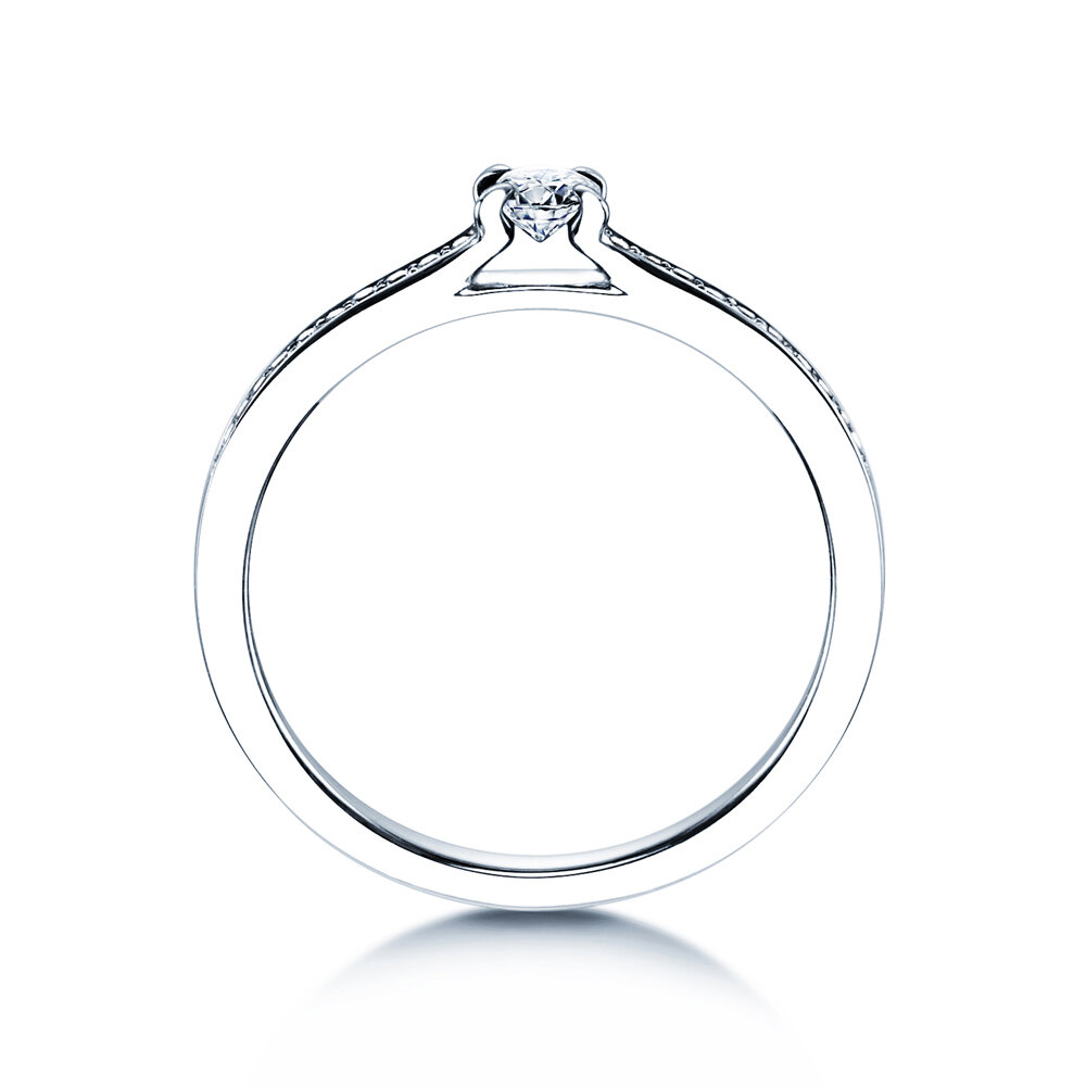 Modern Pavé in Platin 950/- mit Diamanten 0,25ct G/SI