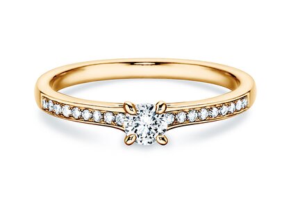 Diamantring Modern Pavé in Gelbgold