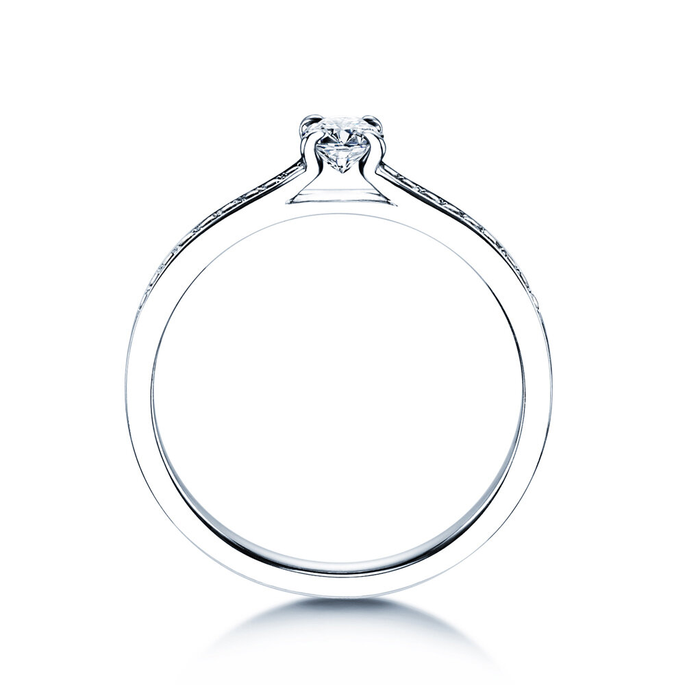 Modern Pavé in Platin 950/- mit Diamanten 0,35ct G/SI
