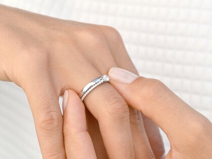 Diamantring Pure Diamond in 14K Weißgold mit Diamanten 0,49ct G/SI