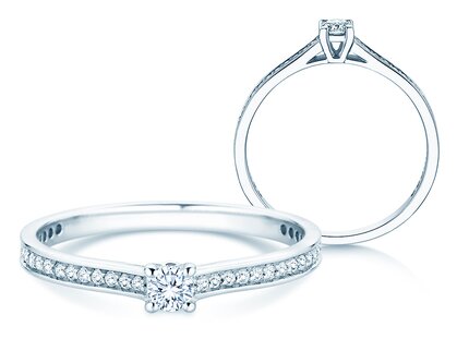 Diamantring Surprise Pavé in 18K Weißgold mit Diamanten 0,33ct G/SI