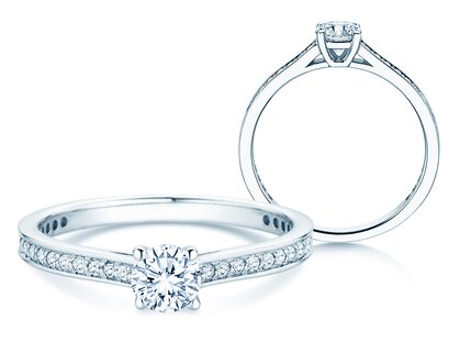 Diamantring Surprise Pavé in 18K Weißgold mit Diamanten 0,64ct G/SI