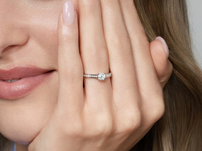 Diamantring Surprise Pavé in Platin