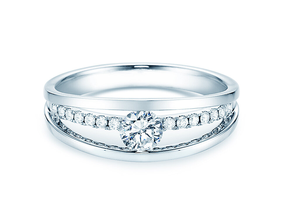 Diamantring Triple Radiance in 18K Weißgold mit Diamanten 0,51ct G/VS