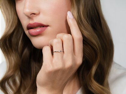 Solitärring Classic 4 in Silber 925/- mit Diamant 0,05ct G/SI