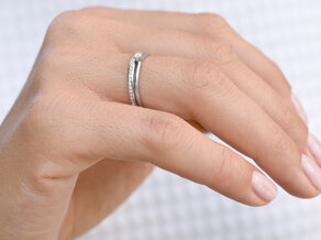 Solitärring Classic 4 in Silber 925/- mit Diamant 0,10ct G/SI