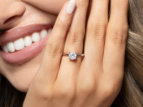 Solitärring Classic 4 in 9K Weißgold mit Diamant 0,75ct