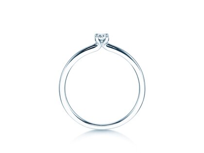 Solitärring Classic 4 in Silber 925/- mit Diamant 0,10ct G/SI