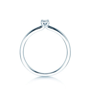 Solitärring Classic 4 in Silber 925/- mit Diamant 0,10ct G/SI