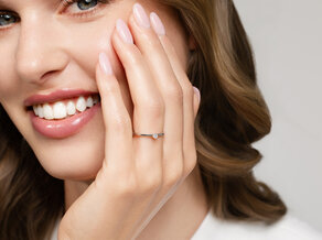 Solitärring Classic 6 in 14K Weißgold mit Diamant 0,05ct G/SI