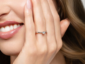 Solitärring Classic 6 in Platin 950/- mit Diamant 0,15ct G/SI