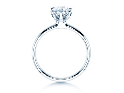Solitärring Classic 6 in 9K Weißgold mit Diamant 1,00ct
