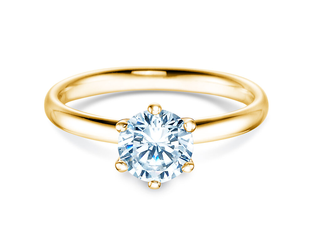 Solitärring Classic 6 in 18K Gelbgold mit Diamant 2,00ct G/SI