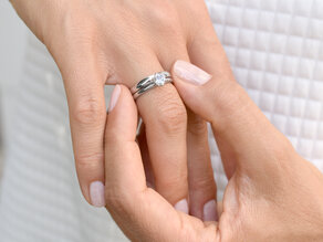 Ring Classic 6 in 9K Weißgold mit Labordiamant 0,50ct