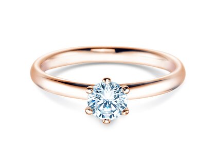 Solitärring Classic 6 in Roségold