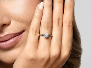 Solitärring Classic 6 in 9K Weißgold mit Diamant 0,75ct