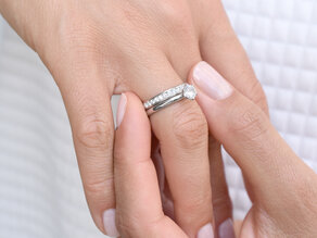 Solitärring Classic 6 in 9K Weißgold mit Diamant 0,75ct