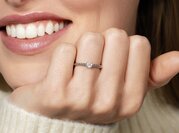 Solitärring Classic Beads in 9K Roségold mit Diamant 0,25ct