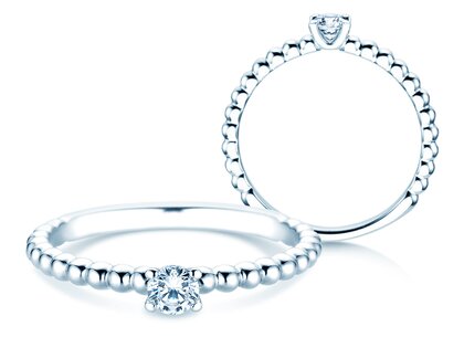 Solitärring Classic Beads Labordiamant
