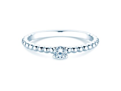 Solitärring Classic Beads Labordiamant
