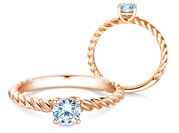 Solitärring Classic Loop in 9K Roségold mit Diamant 0,50ct