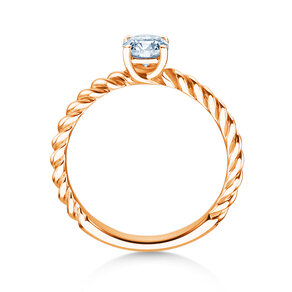 Solitärring Classic Loop in 9K Roségold mit Diamant 0,50ct