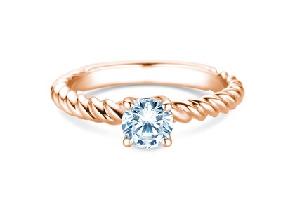 Solitärring Classic Loop in 9K Roségold mit Diamant 1,00ct