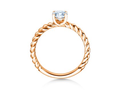 Solitärring Classic Loop in 9K Roségold mit Diamant 1,00ct