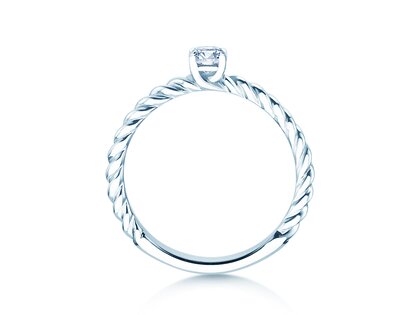 Solitärring Classic Loop in Silber