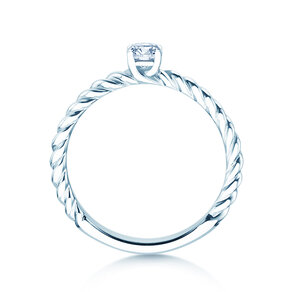 Solitärring Classic Loop in Silber