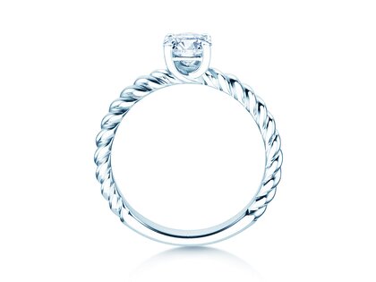 Solitärring Classic Loop in 14K Weißgold mit Diamant 1,00ct