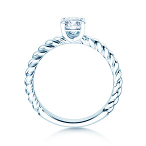 Solitärring Classic Loop in 14K Weißgold mit Diamant 1,00ct