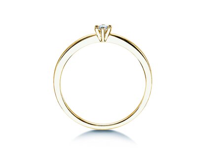 Solitärring Classic Petite in Gelbgold