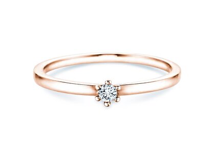 Solitärring Classic Petite in Roségold