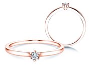 Solitärring Classic Petite in Roségold
