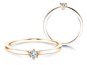 Solitärring Classic Petite in Gelbgold