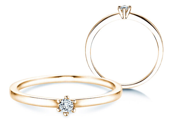Solitärring Classic Petite in Gelbgold