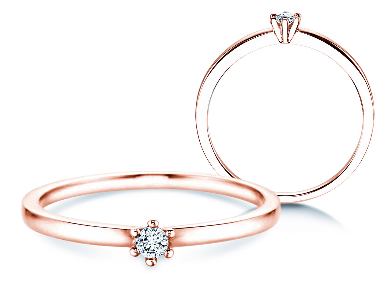 Solitärring Classic Petite in Roségold